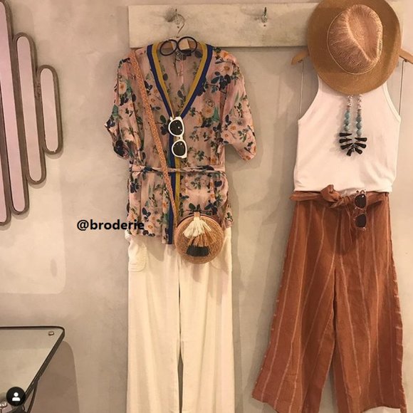 Anthropologie Sporty Floral Wrap Top - Picture 2 of 7